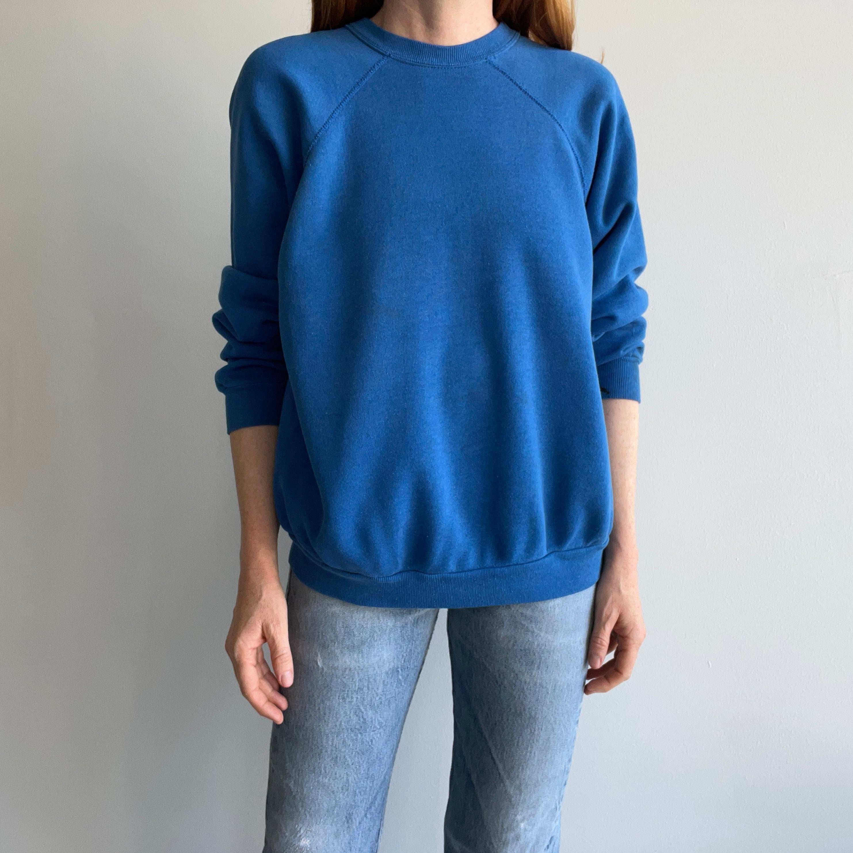 1980s Blue of Spring 2024 Thinned Out Raglan Sweatshirt