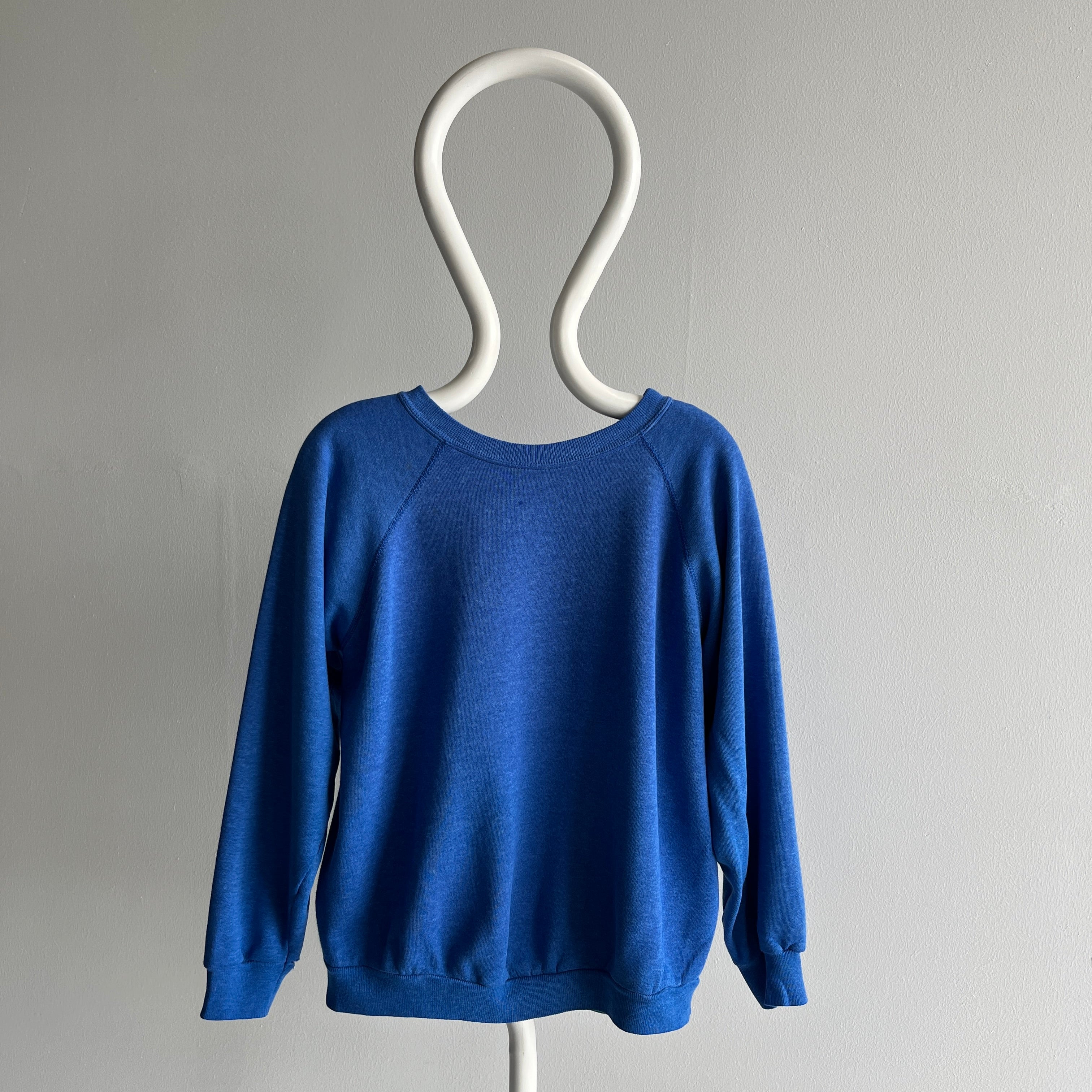 1980s Above Average Blue Jay Blue Raglan Sweatshirt