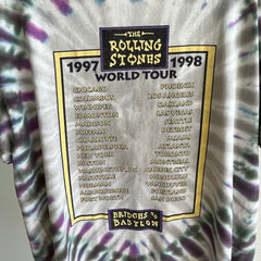 1997/98 Rolling Stones Tattered Split Collar Front and Back T-Shirt