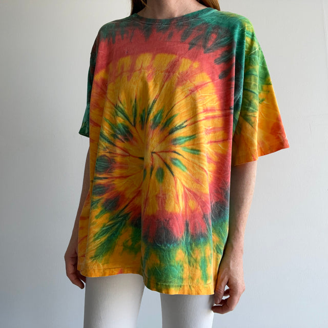 1990s USA Made J. Crew Tie Dye Cotton T-Shirt