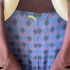 1950s Dark Burgundy Gabardine Double Breasted Duster Jacket - TINA COLLECTION