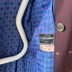 1950s Dark Burgundy Gabardine Double Breasted Duster Jacket - TINA COLLECTION