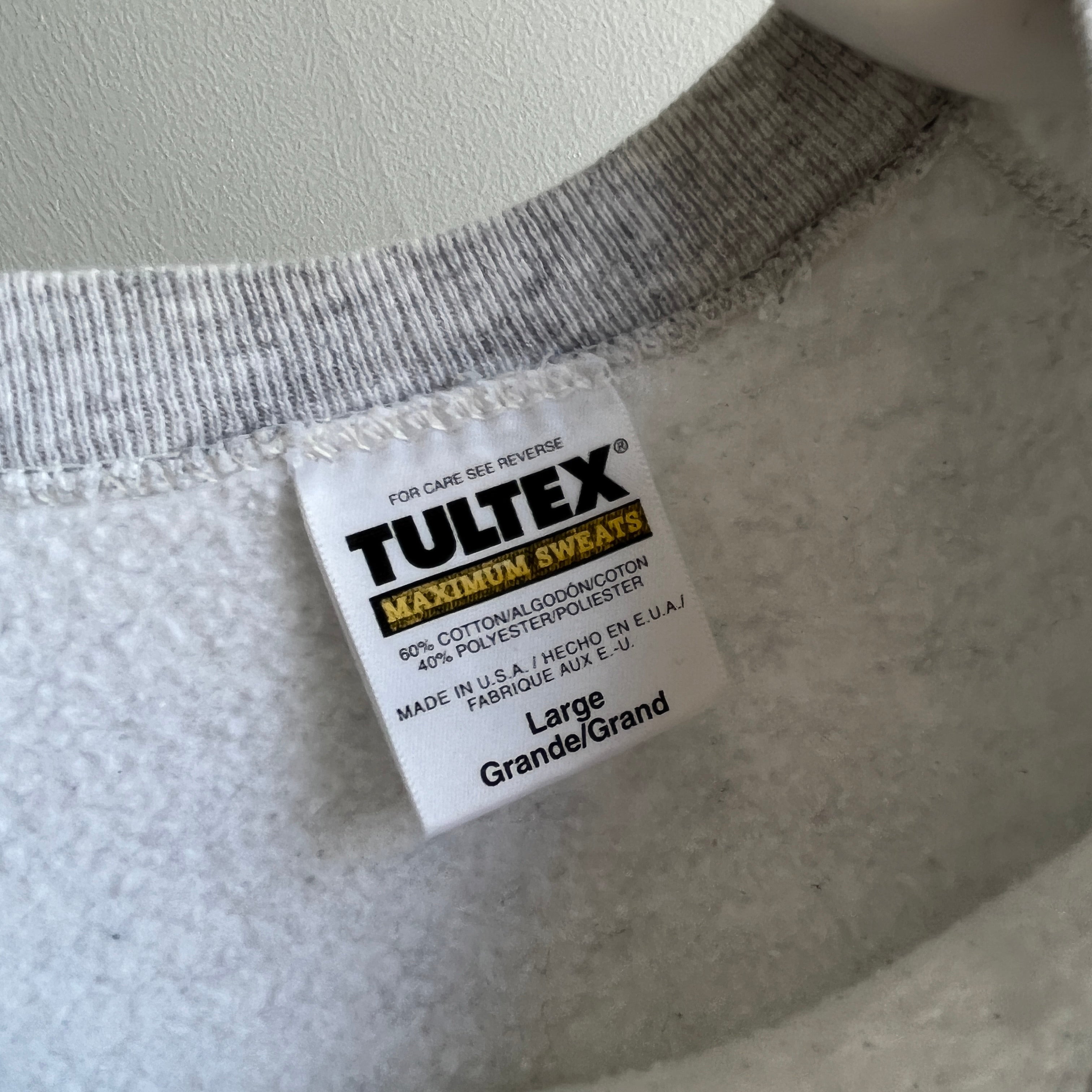 1990s Structured Light Gray Raglan by Tultex