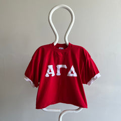 1990s Alpha Gamma Delta Slightly Cropped Football Shirt