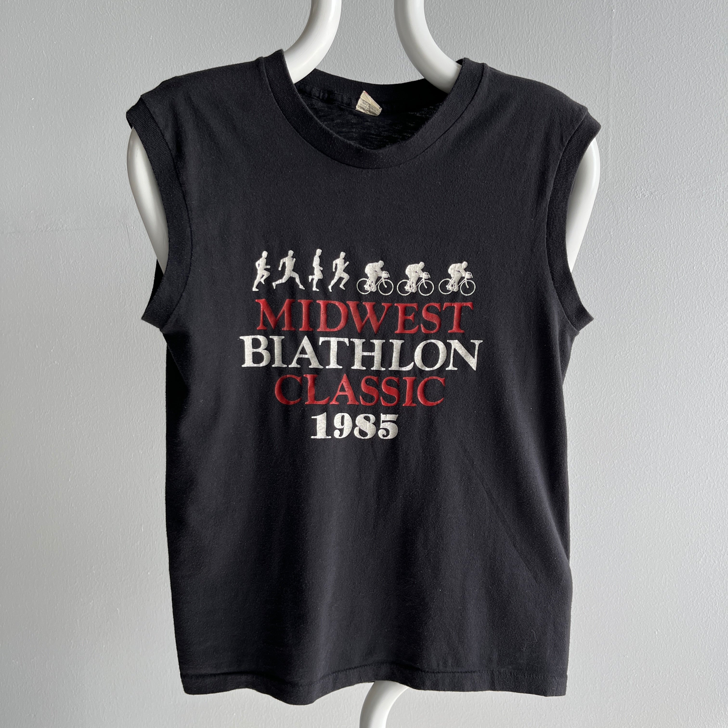 1985 Midwest Biathlon Classic Muscle Tank by Screen Stars