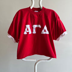 1990s Alpha Gamma Delta Slightly Cropped Football Shirt