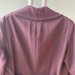 1950s Dark Burgundy Gabardine Double Breasted Duster Jacket - TINA COLLECTION