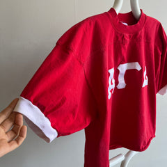 1990s Alpha Gamma Delta Slightly Cropped Football Shirt