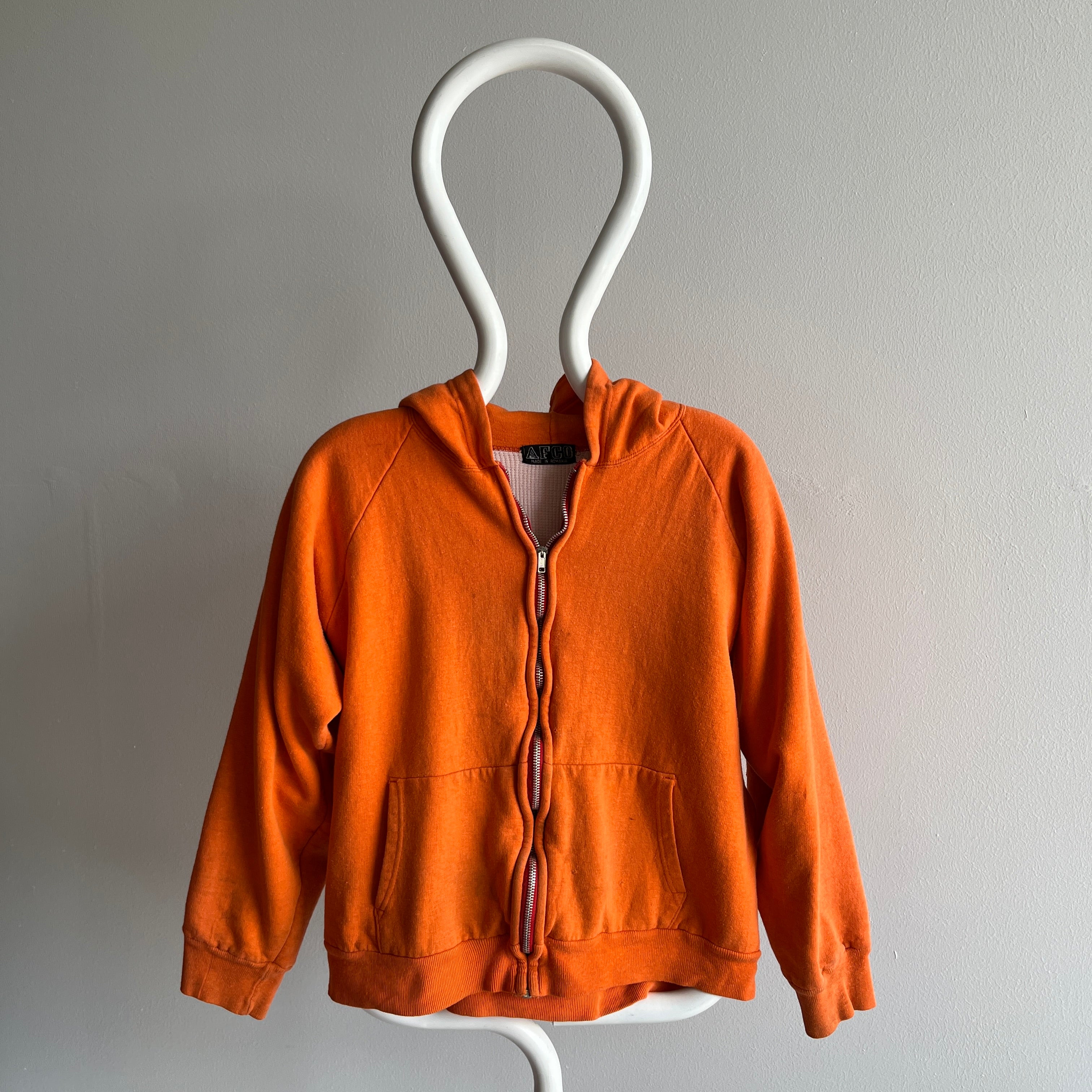 1970s Orange Insulated Staine Hoodie