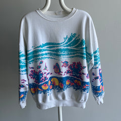 1980s Super Duper Rad Wrap Around Beach Sweatshirt