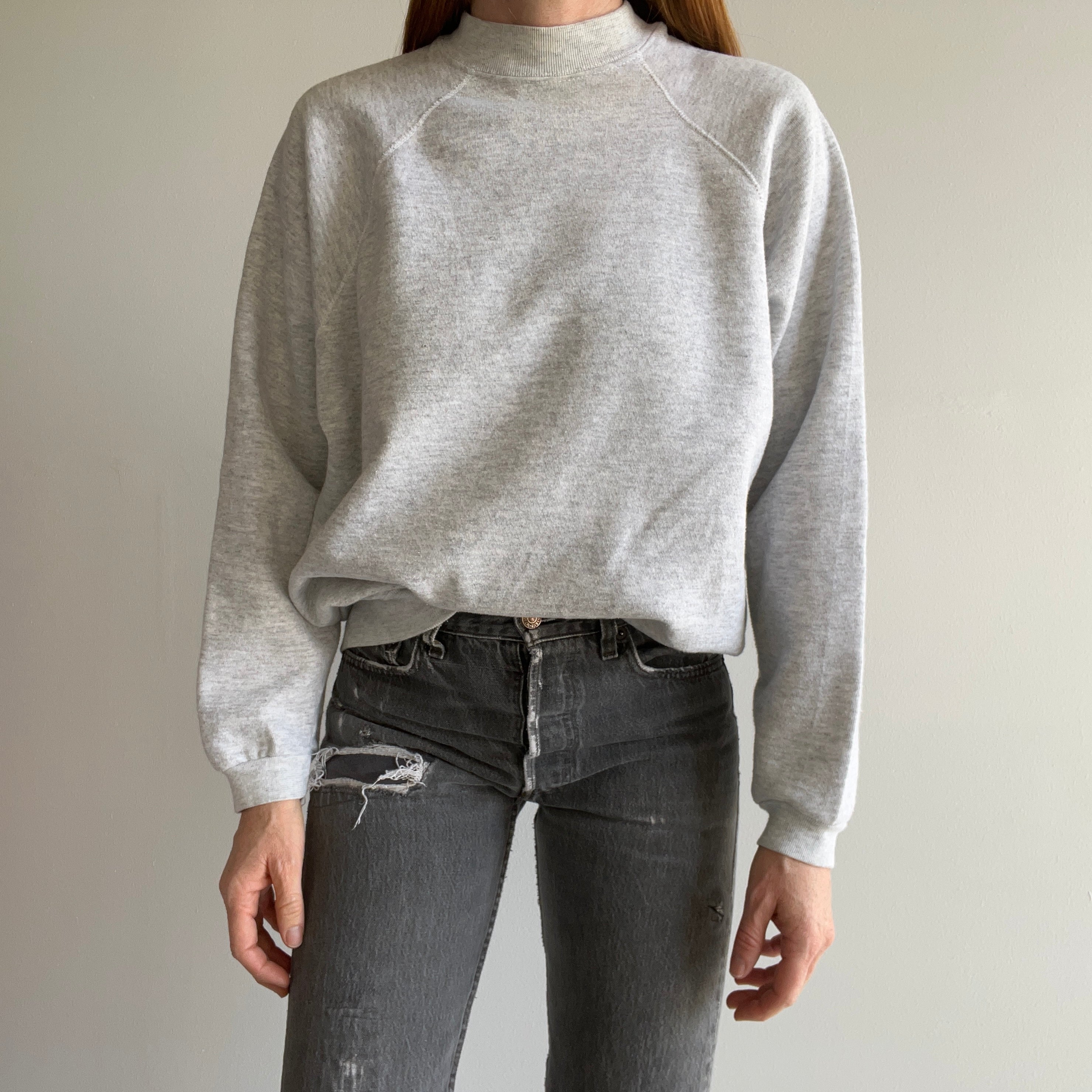 1980s Blank Light Gray Sweatshirt by Tultex