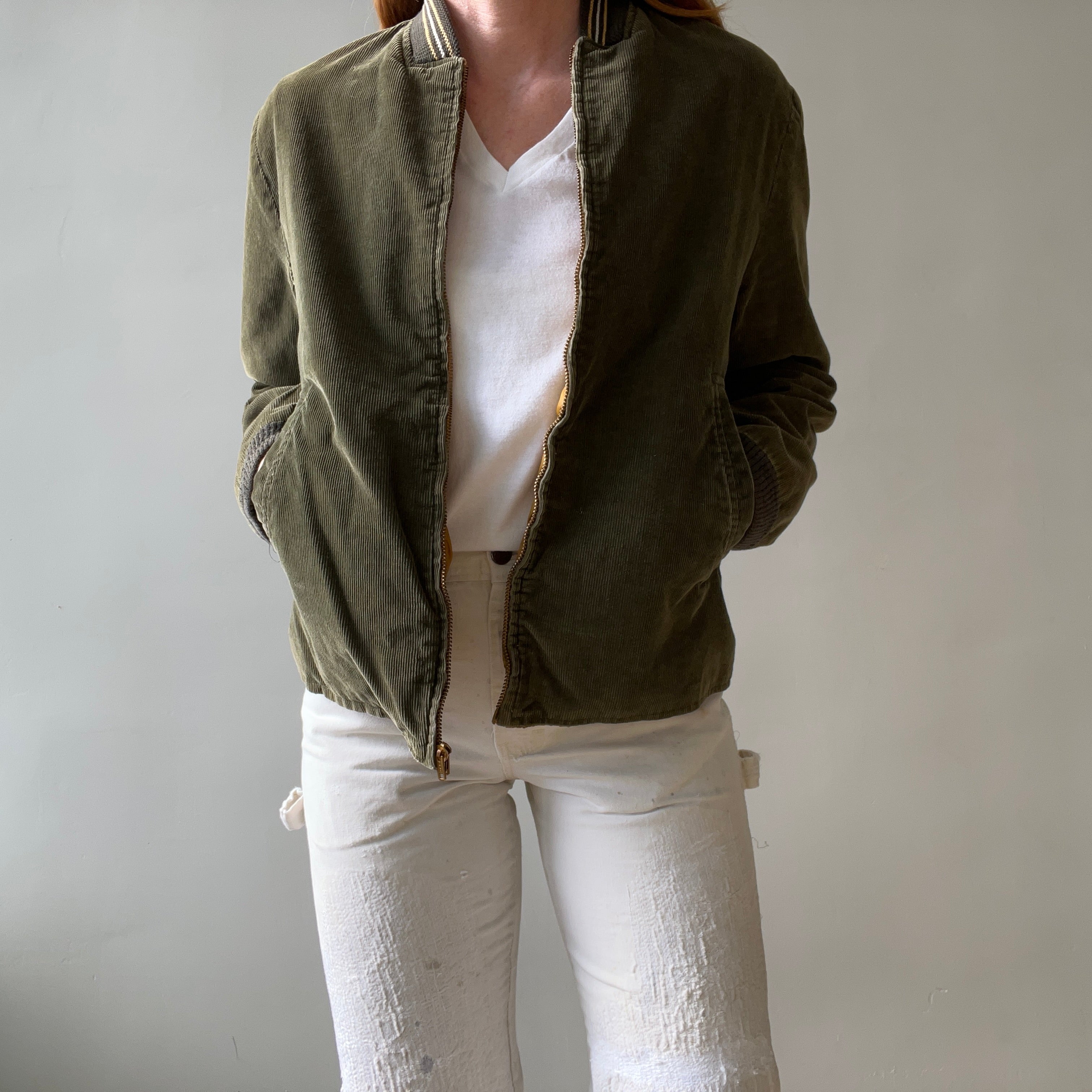 1960s/70s Olive Green Corduroy Reversible Jacket