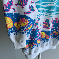 1980s Super Duper Rad Wrap Around Beach Sweatshirt