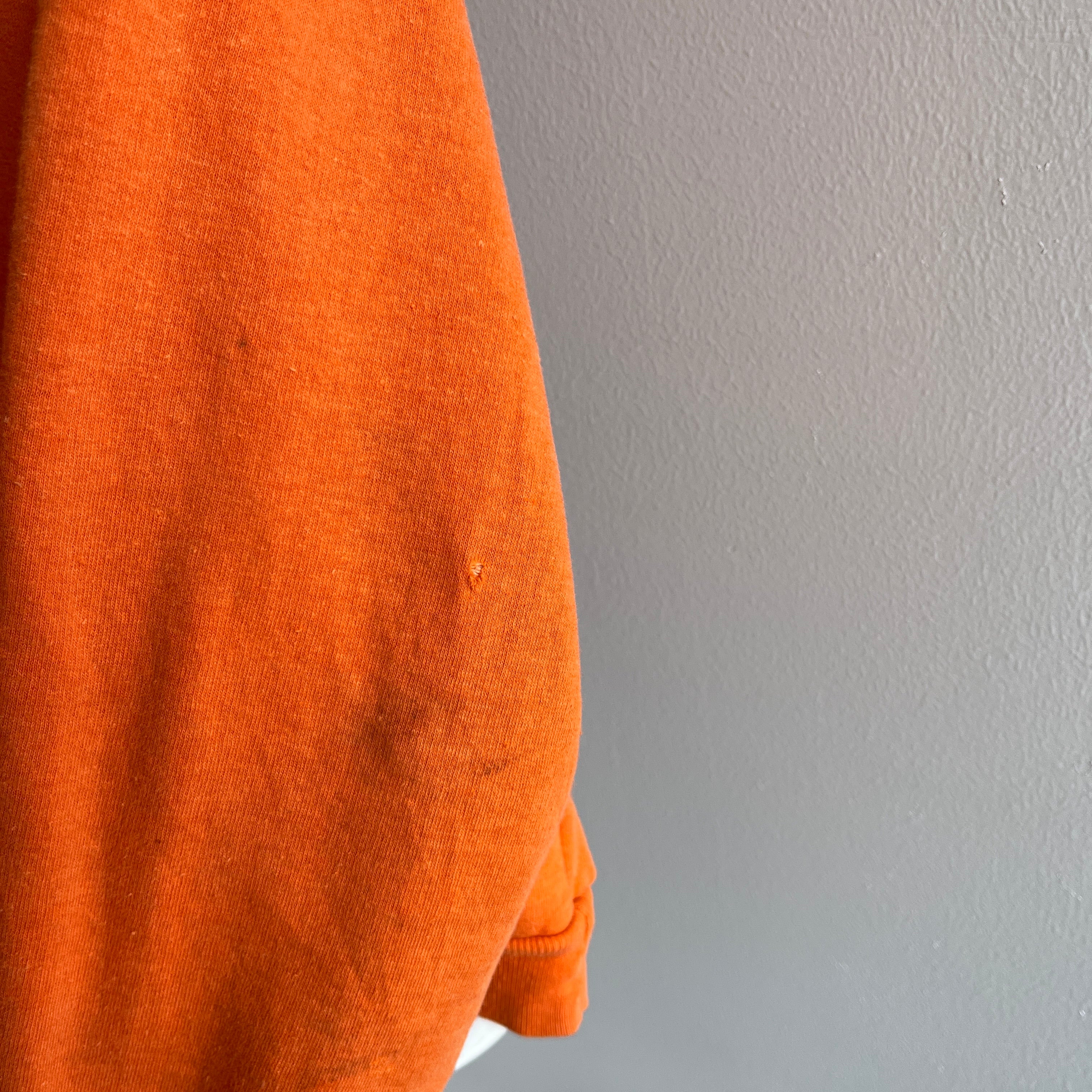 1970s Orange Insulated Staine Hoodie