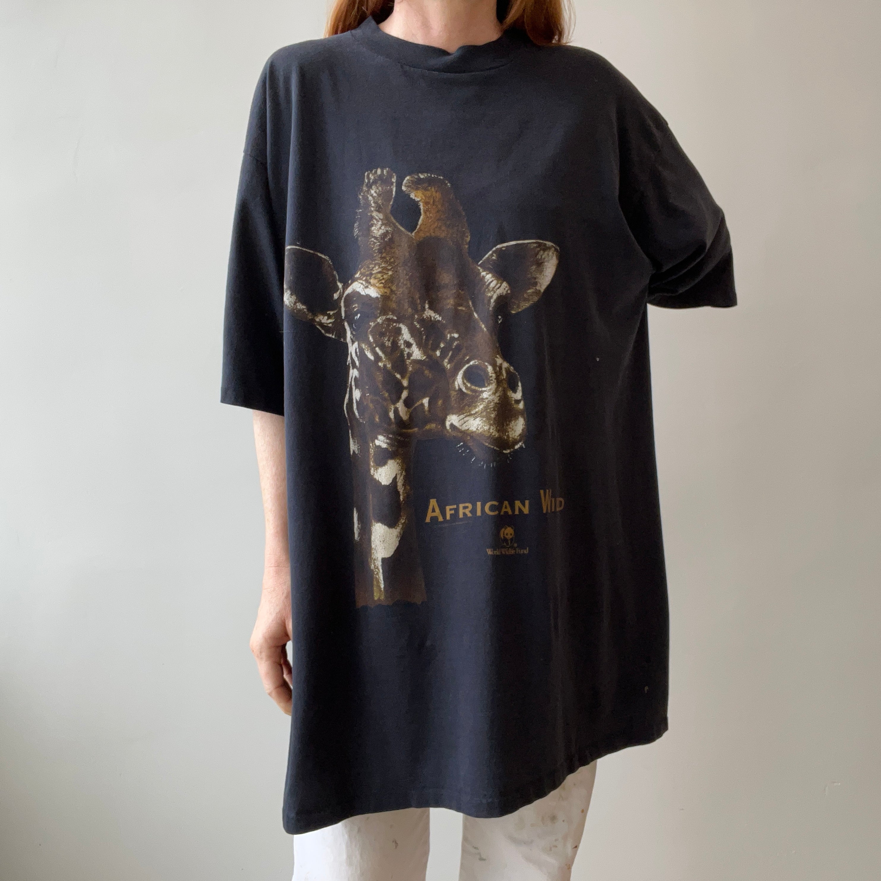 1993 (?) African Wilderness Giraffe Larger T-Shirt - World Wildlife Funds