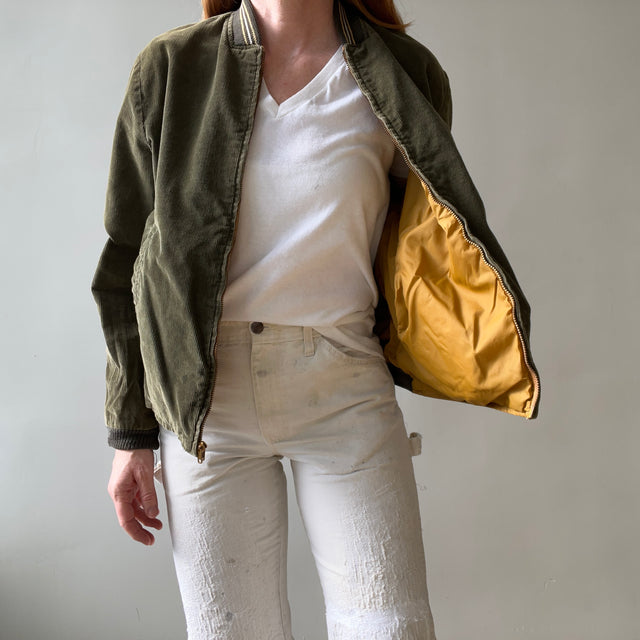 1960s/70s Olive Green Corduroy Reversible Jacket