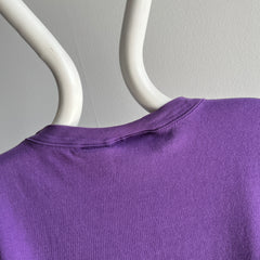 1980s Super Thin and Soft GITANo Purple Pocket T-Shirt - Easy Breezy