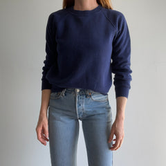 1980s Blank Navy Raglan by St. John's Bay