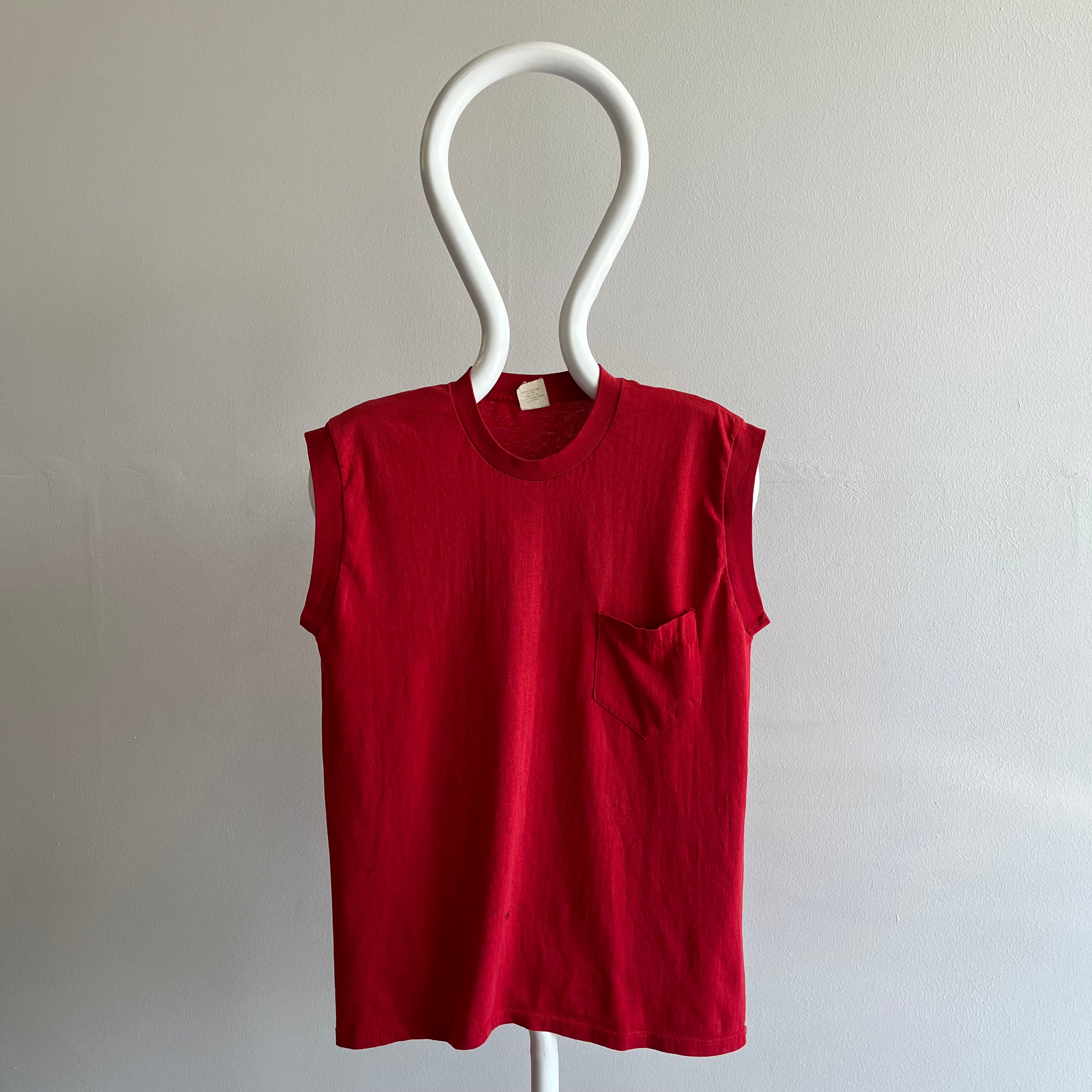 1970/80s Red Triangle Pocket Muscle Tank