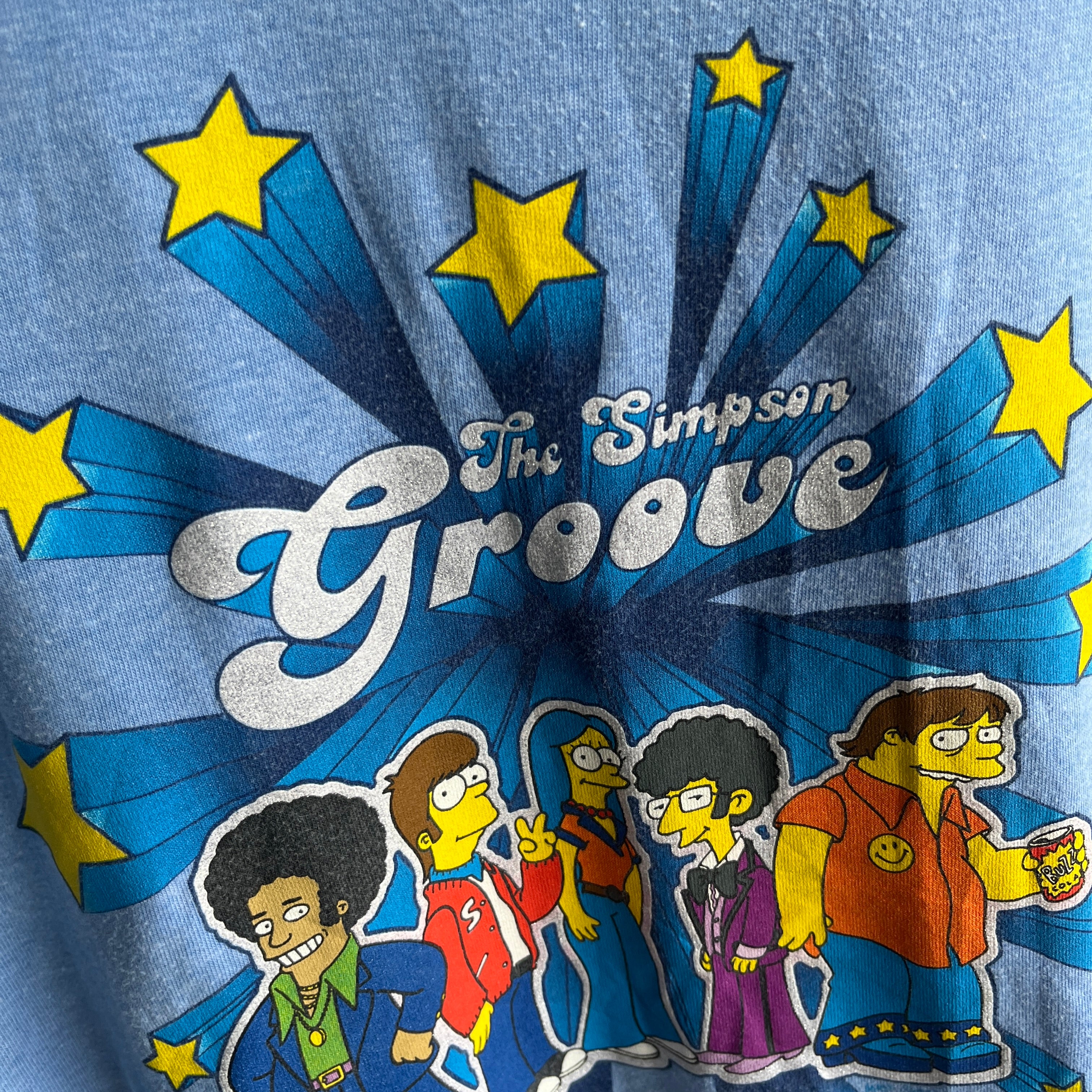 2002 The Simpson Groove Epically Bleach Stained Ring T-Shirt