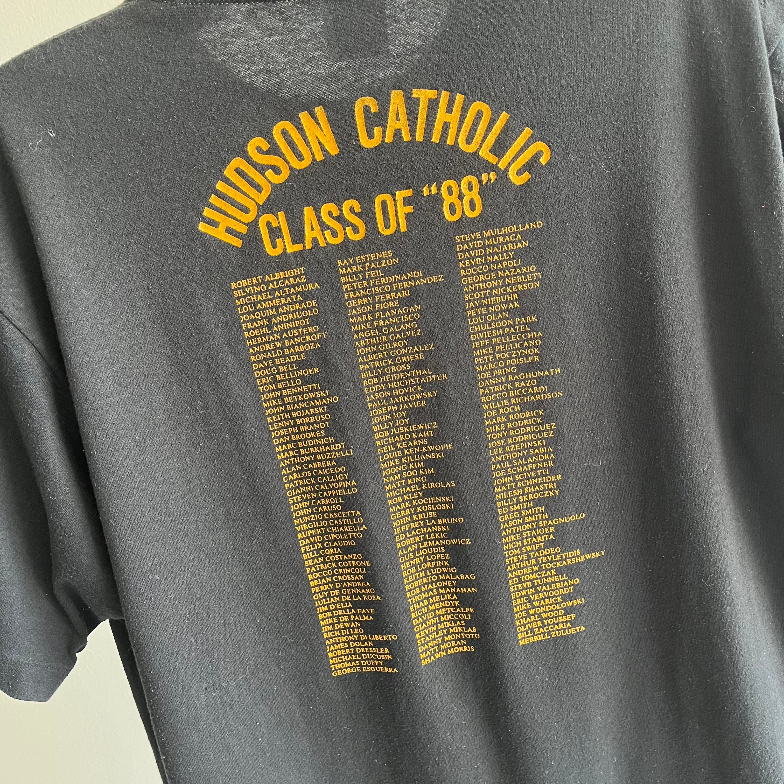 1980s Hudson Catholic Class of '88 Bird with Disproportionately Large Human Hand Random T-Shirt