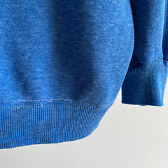 1970s Light Blue Ultra Super Soft and Worn with Contrast Stitching - WOWOWOW