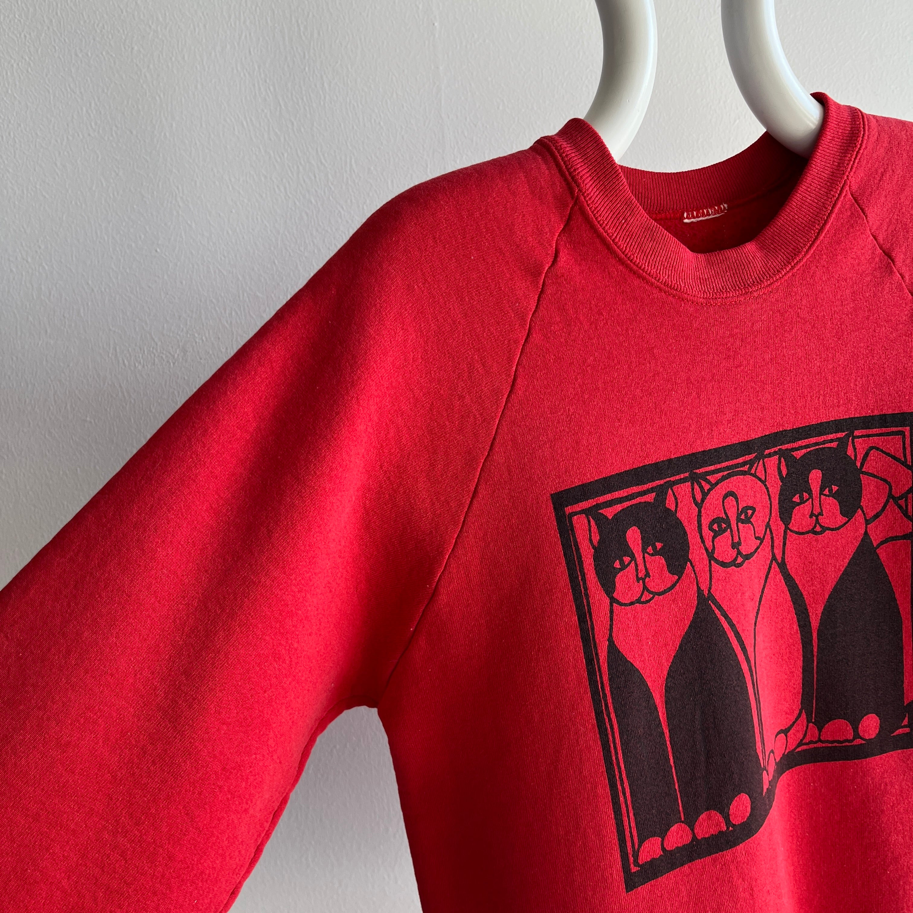 1980s Cat Triplets Sweatshirt