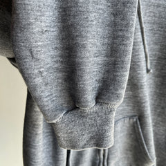 1970s The Worn Out Gray Zip Up Hoodie of *Your* Dreams Sweatshirt