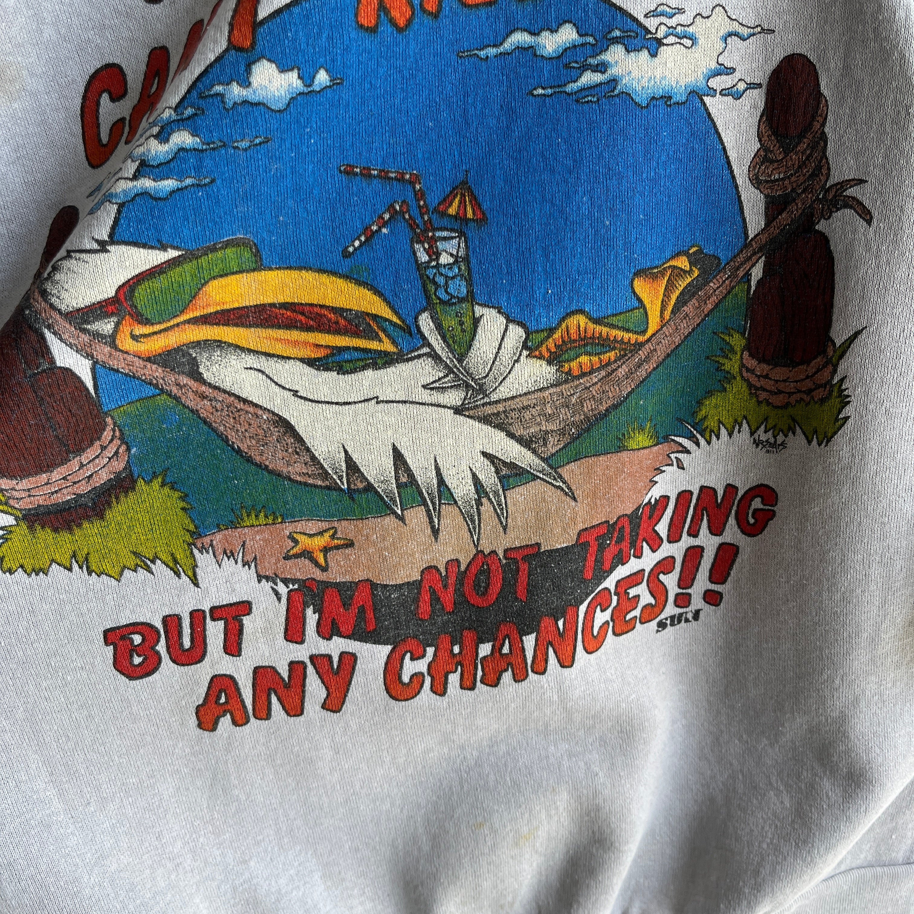 1980s Hard Work Won't Kill You, But I'm Not Taking Any Chances Sweatshirt