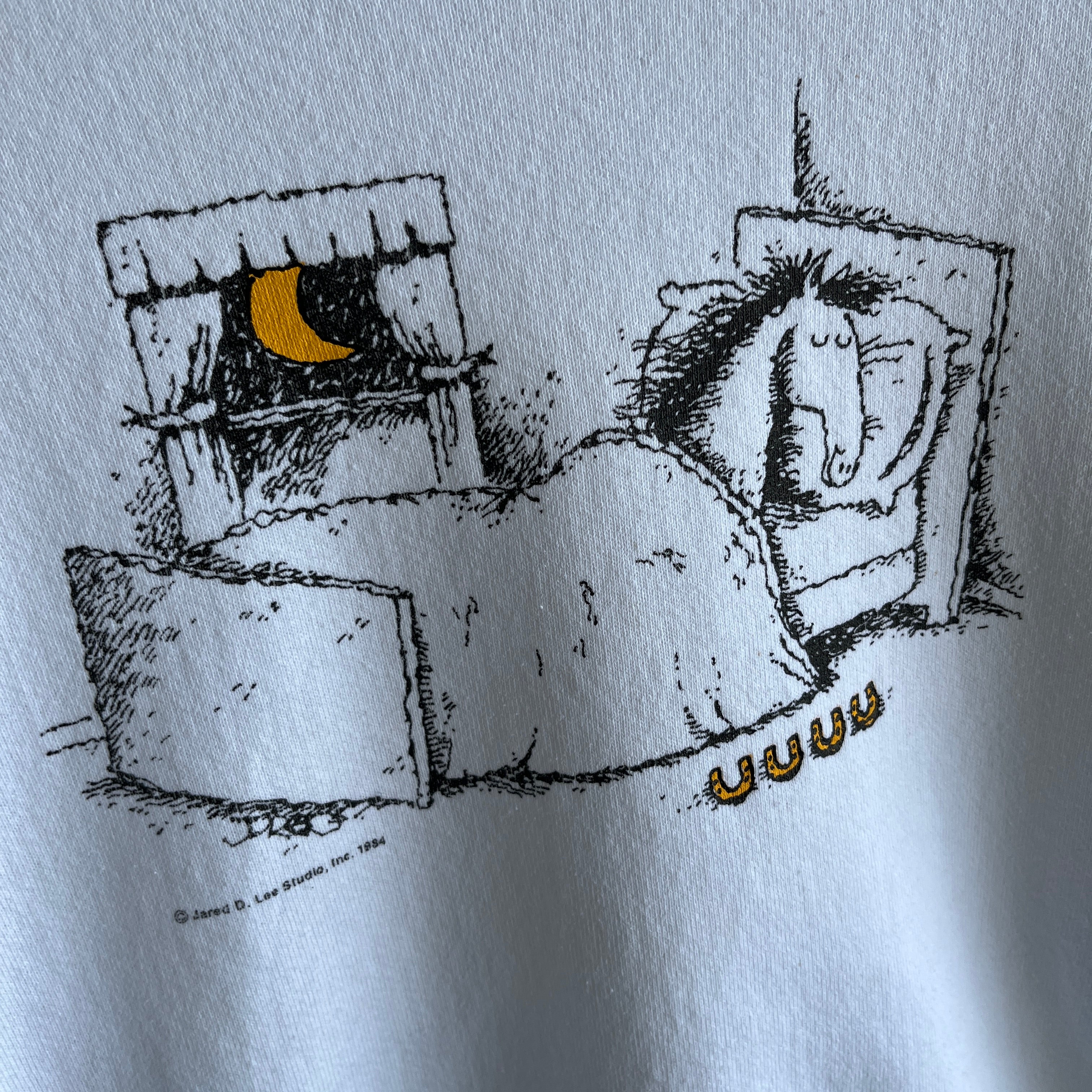 1984 A Horse Snoozing In A Cozy Bed Sweatshirt