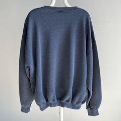 1990s Slate Blue Single V Larger Sweatshirt by Russell Brand