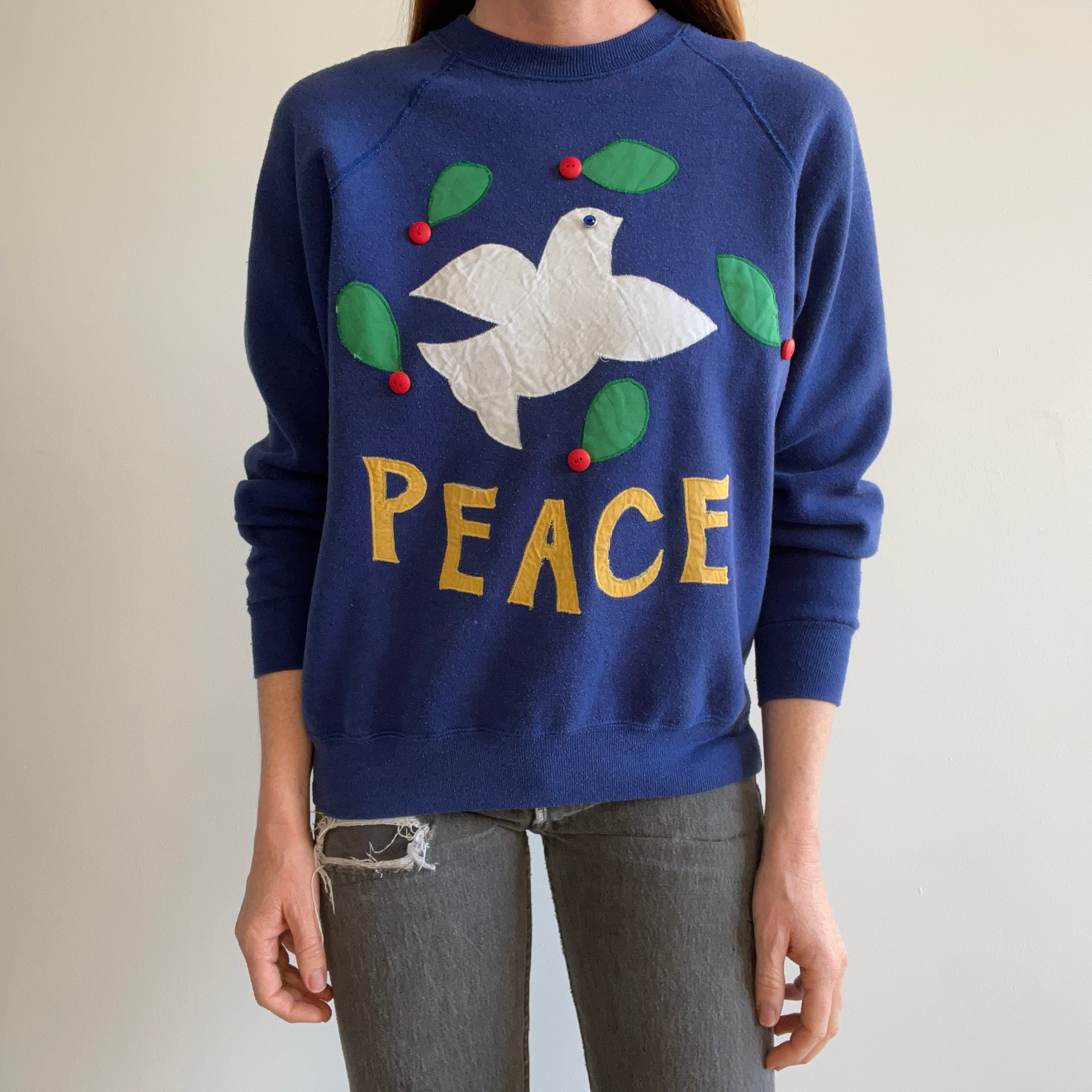 1980s DIY Peace Sweatshirt - The Sweetest