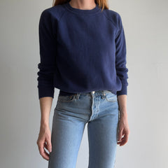 1980s Blank Navy Raglan by St. John's Bay