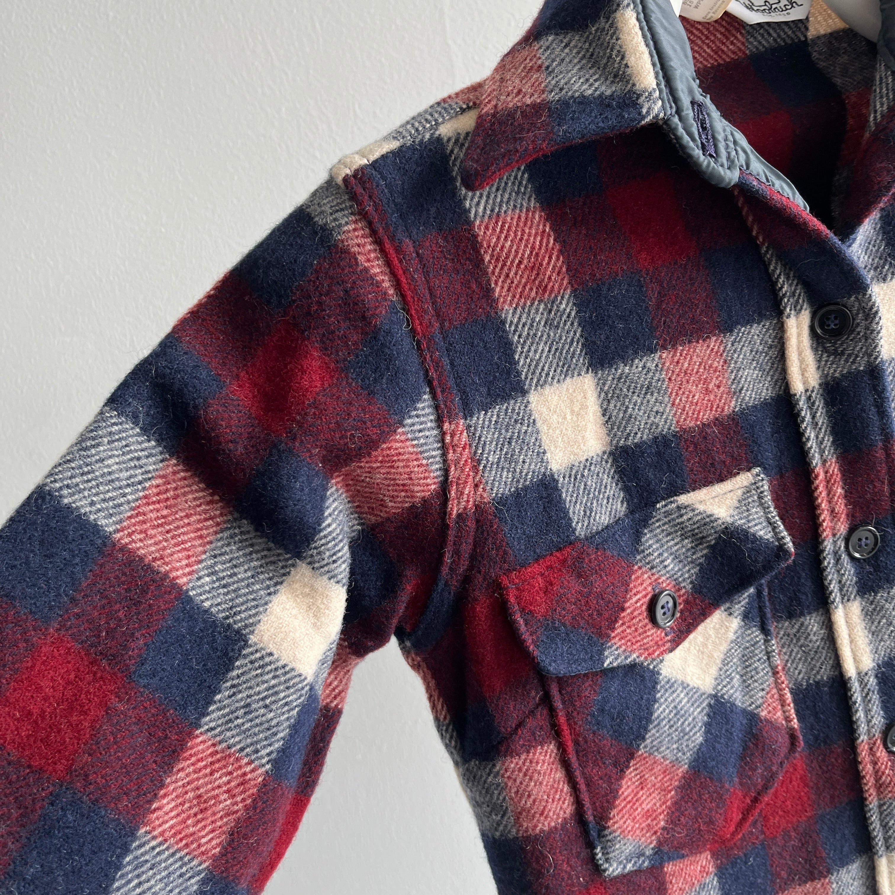 1970/80s Smaller Wool Woolrich Flannel in Excellent Condition