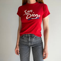 1980s San Diego Cotton Tourist T-Shirt with a Rolled Neck - Swoon