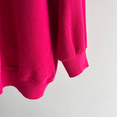 1980s Fuschia Pink Relaxed Fit Raglan