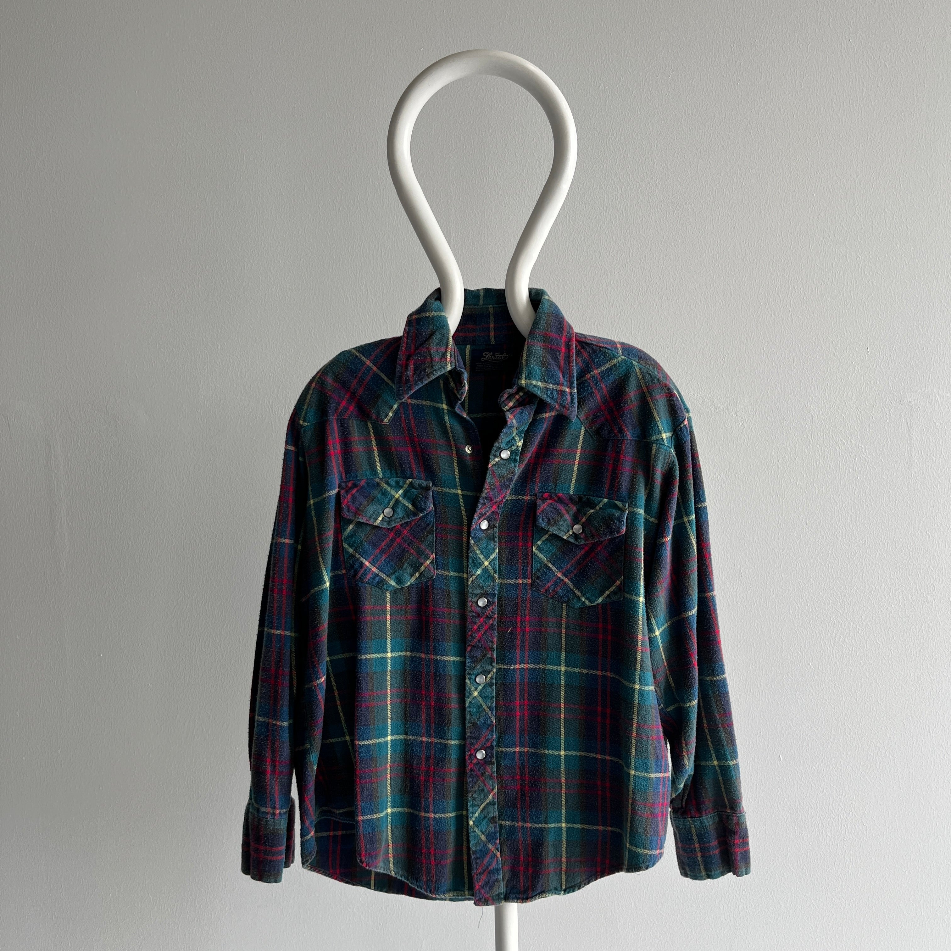 1980s Lariat Cotton Cowboy Flannel - So Cool!