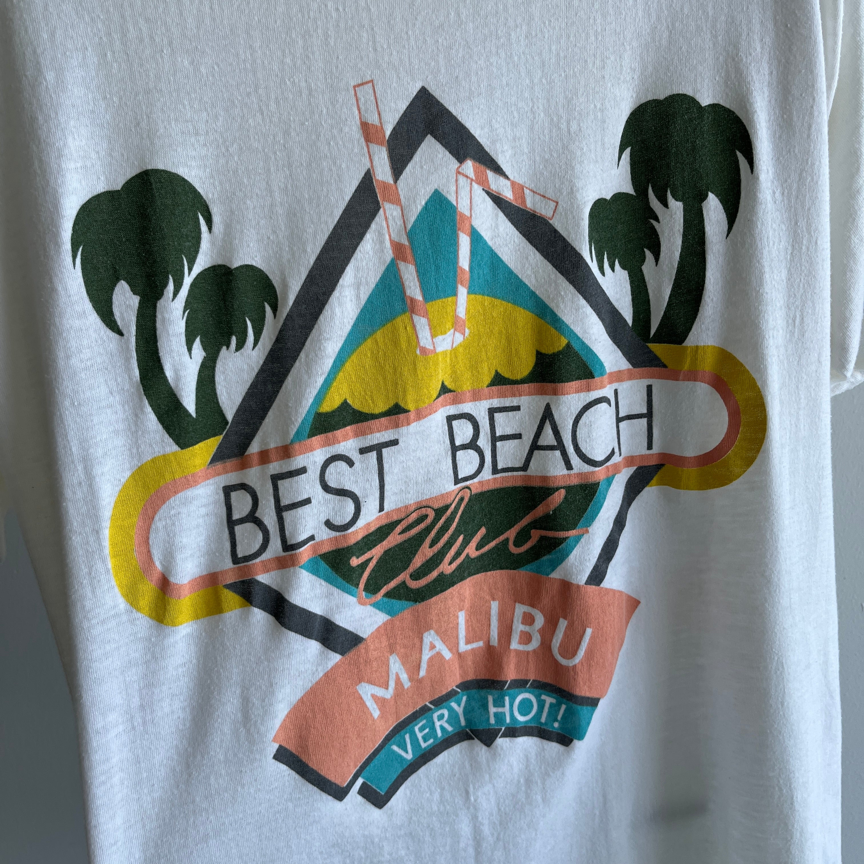 1980s Best Beach Club Malibu Very Hot T-Shirt