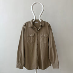 1980s Tan Flannel Button Up - Five Brothers