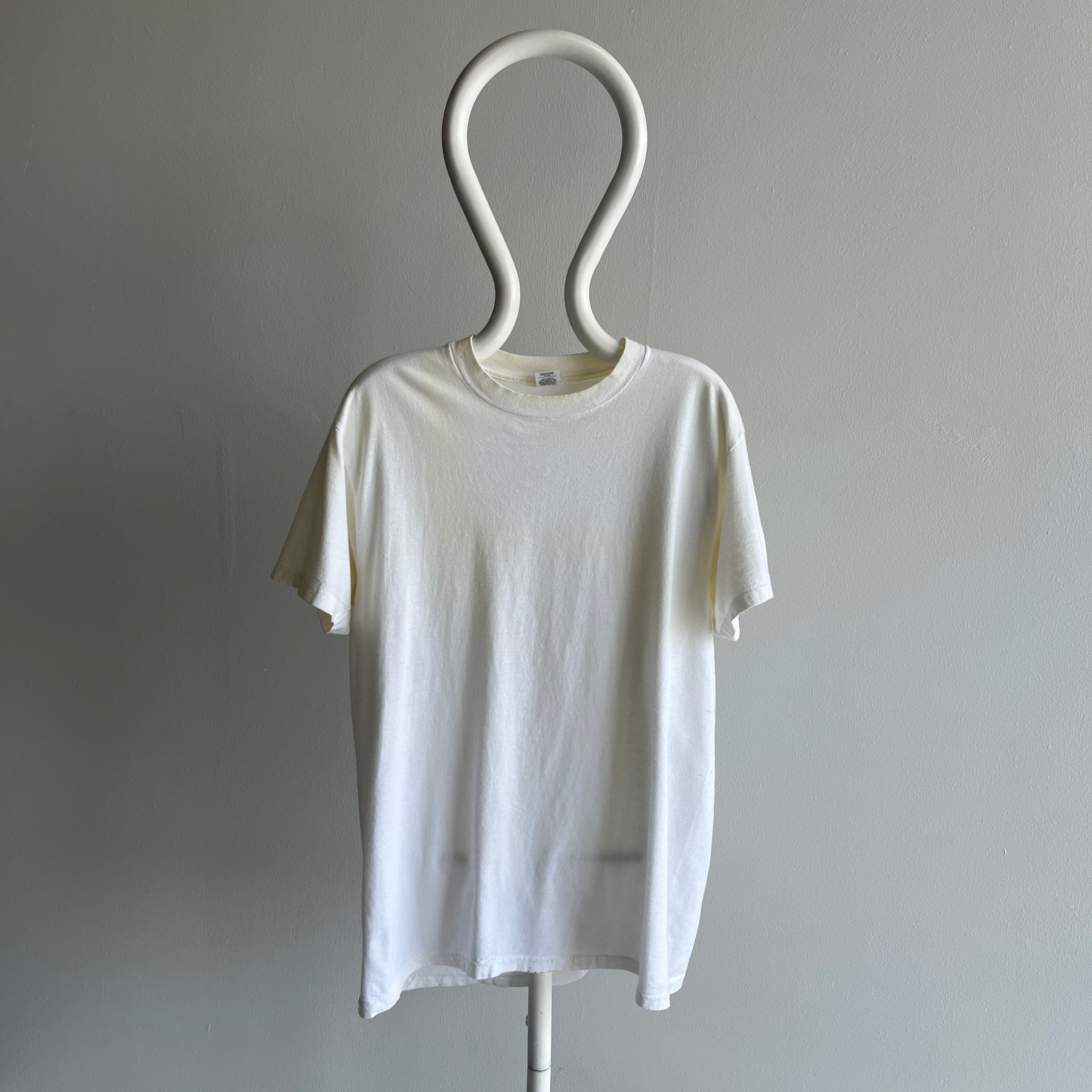 2000s Blank White Aged To Ecru T-Shirt