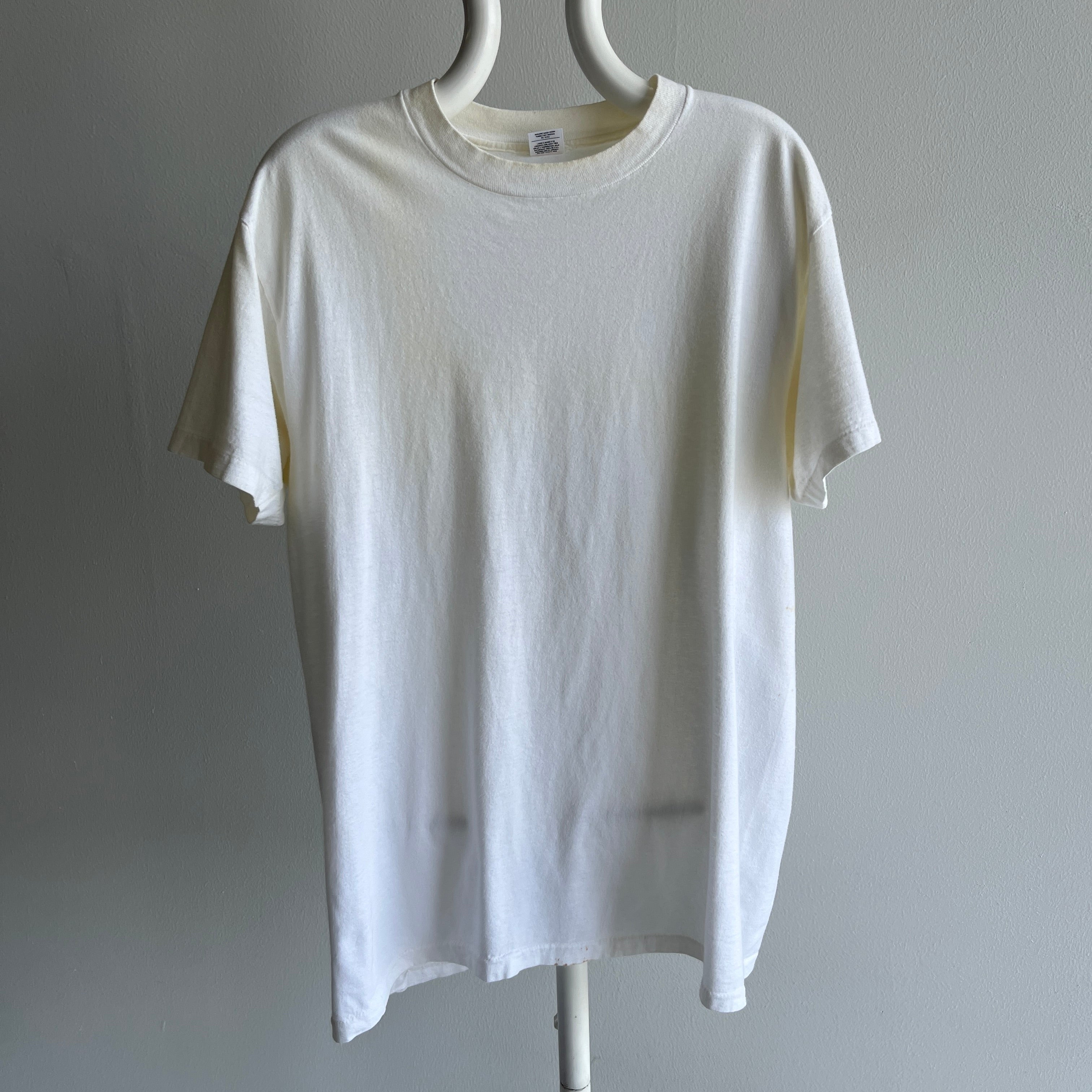 2000s Blank White Aged To Ecru T-Shirt