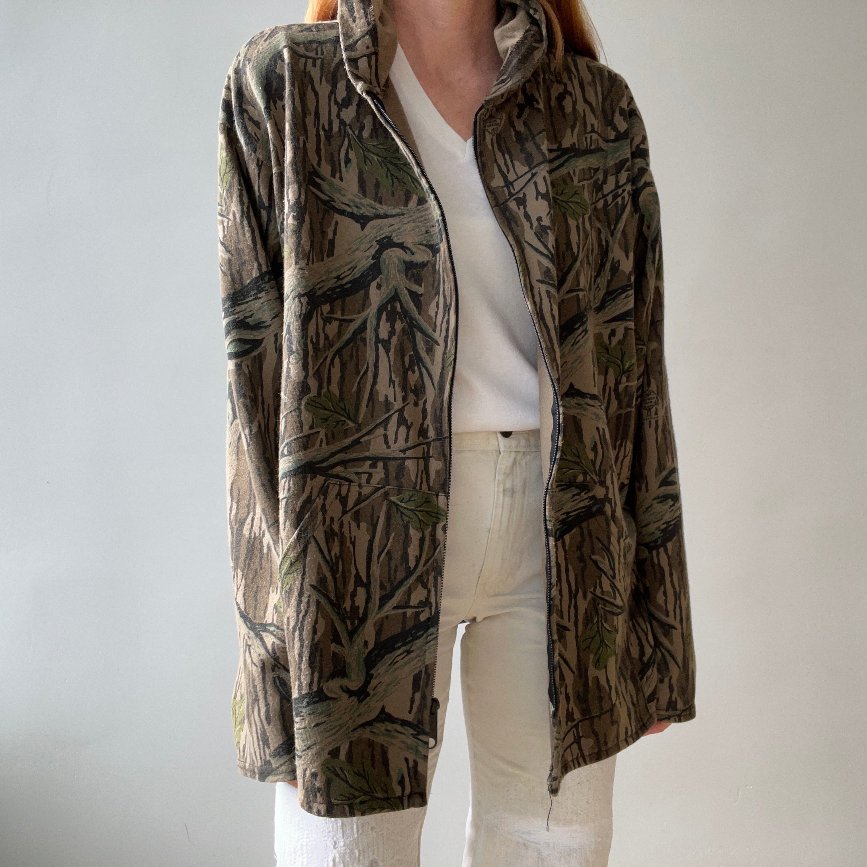 1980s/90s Camo Zip Up Hoodie