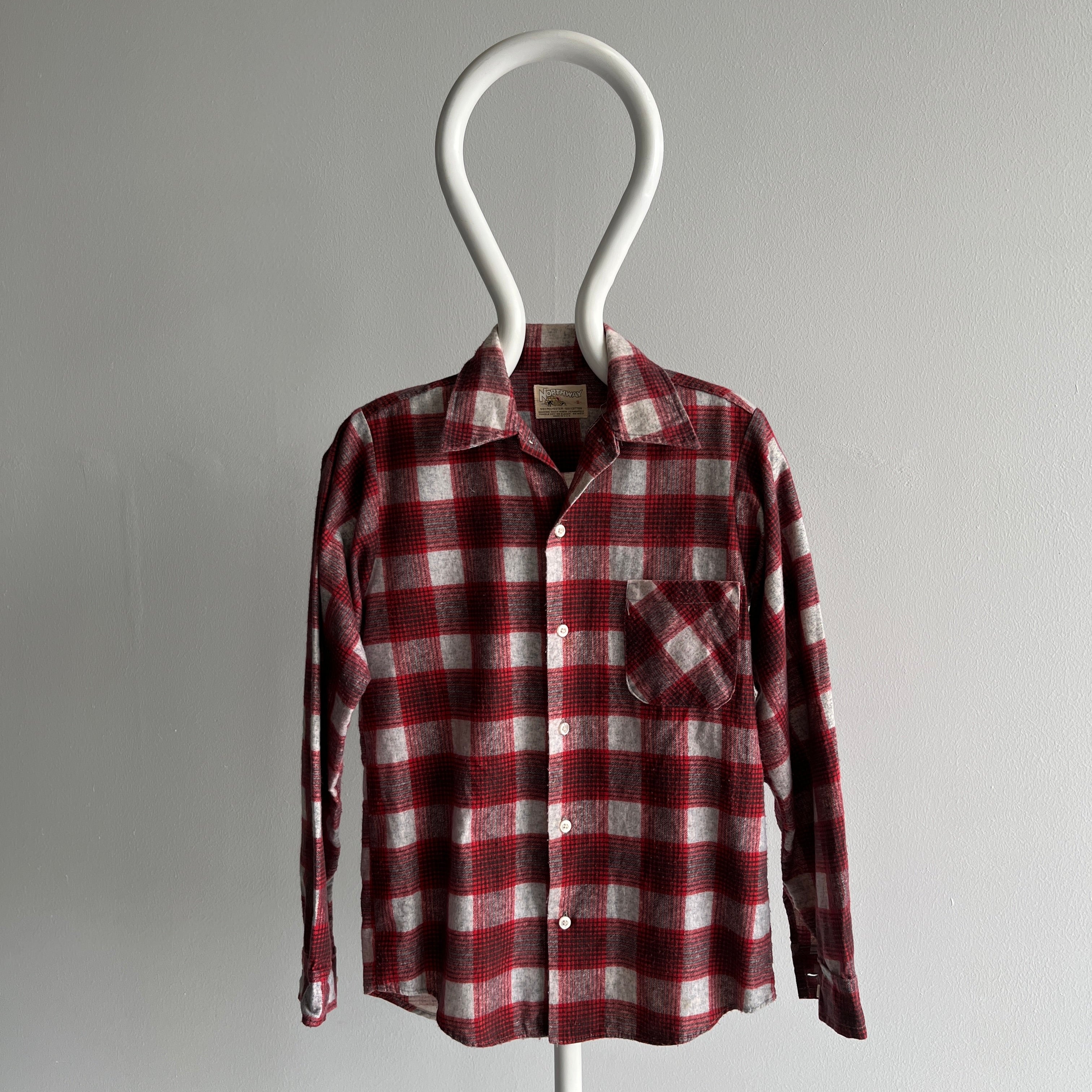 1970s Northway Lightweight Cotton Flannel - USA Made