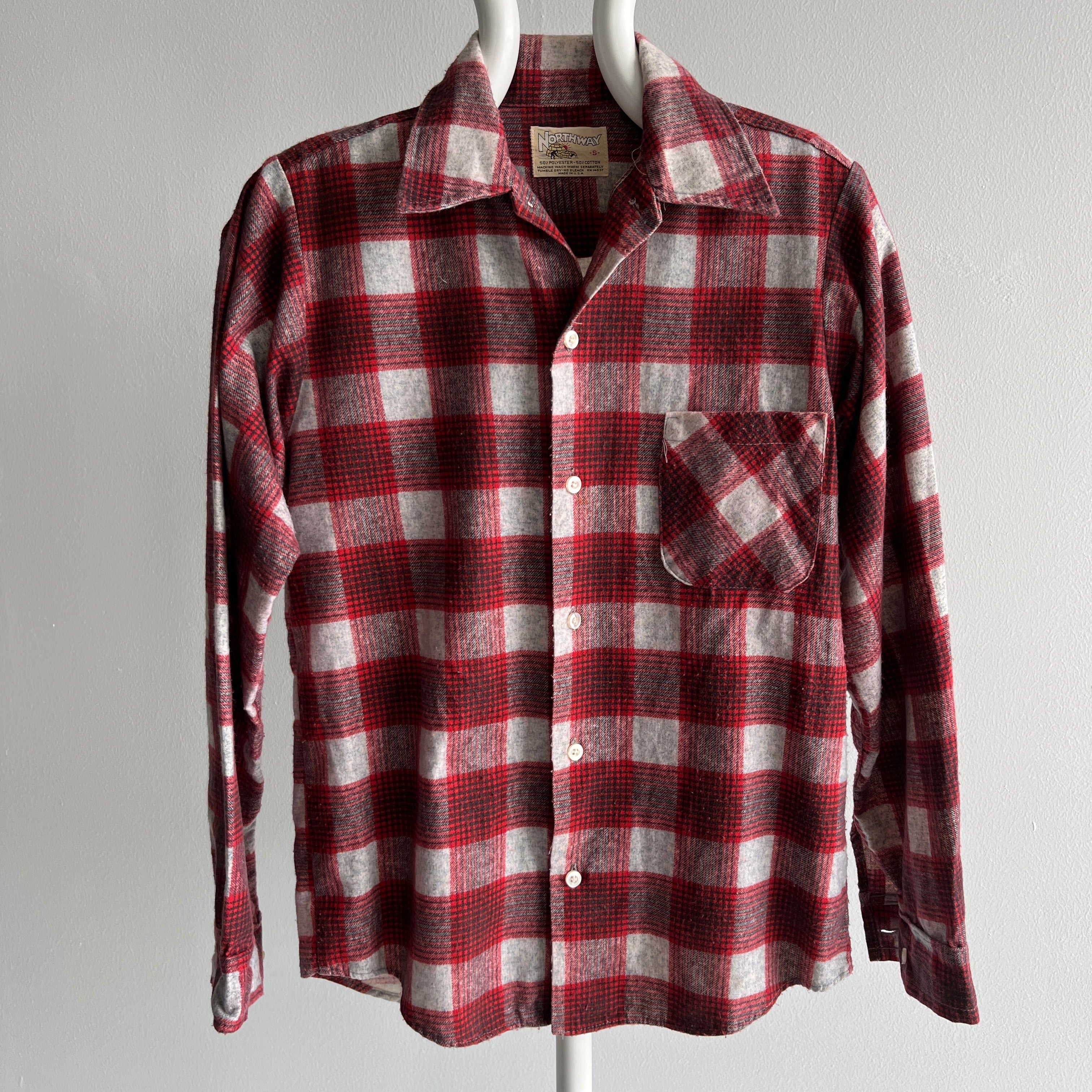 1970s Northway Lightweight Cotton Flannel - USA Made