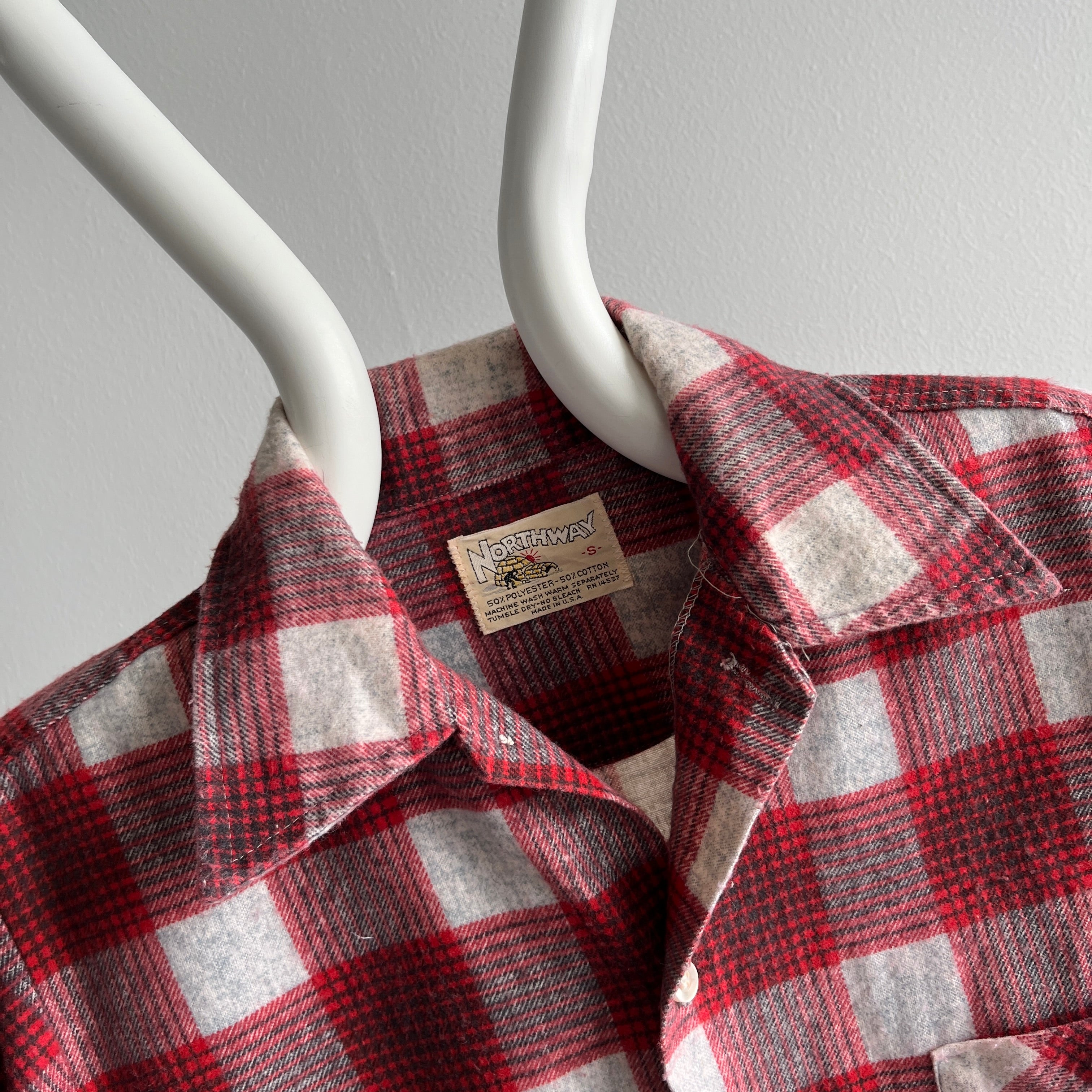 1970s Northway Lightweight Cotton Flannel - USA Made