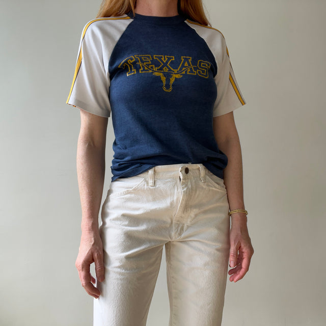 1970/1980s Texas Two Tone Raglan T-Shirt by Velva Sheen