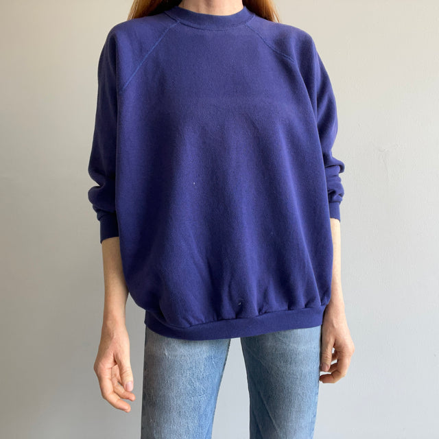 1980s Royal/Faded Navy Blue Raglan