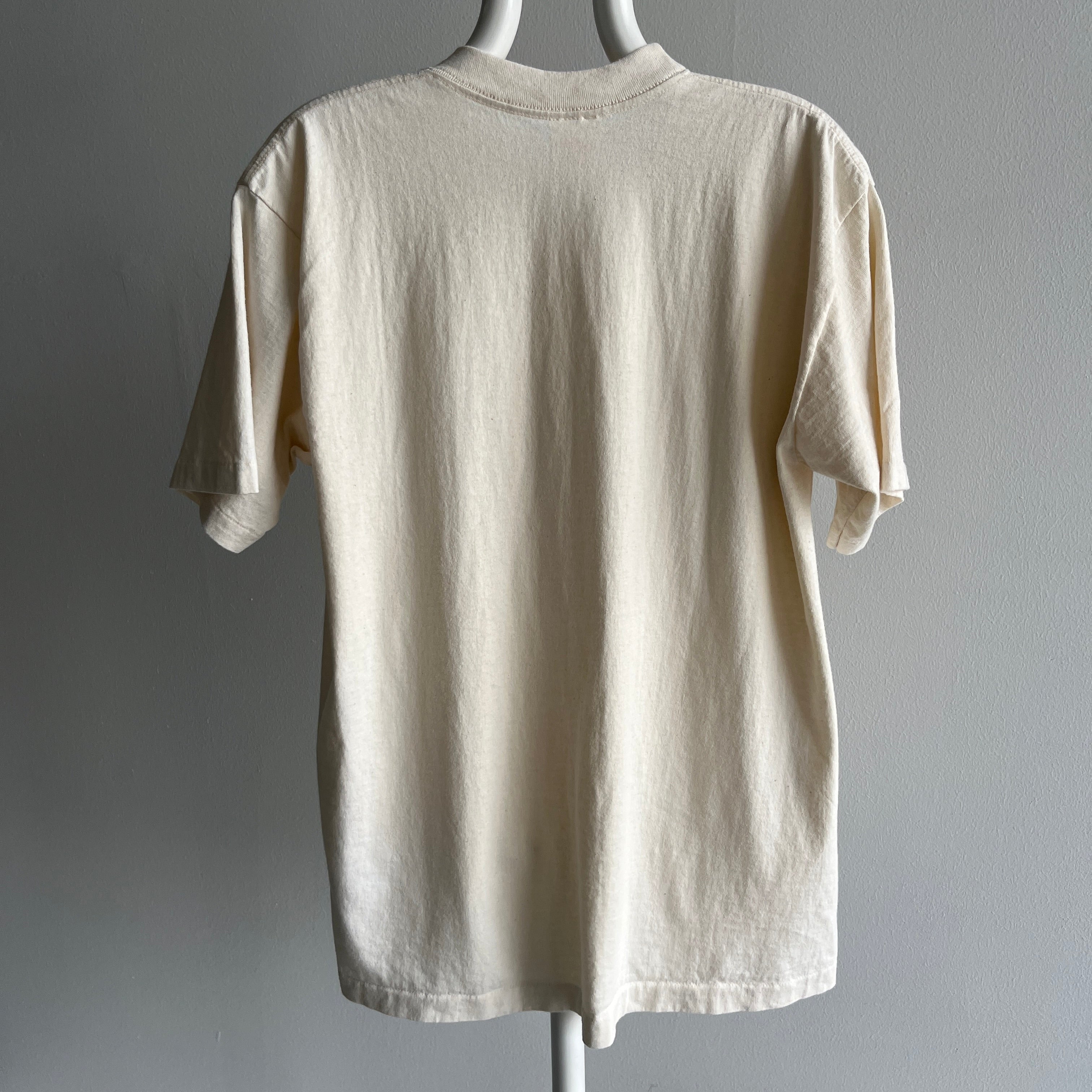 1980s Sweet Little Bird Cotton Off White T-Shirt - Awwwwww