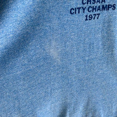 1977 St. Francis Prep CHSAA City Champs Ring T-Shirt by Russell