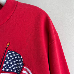 1990s American Flag Sweatshirt